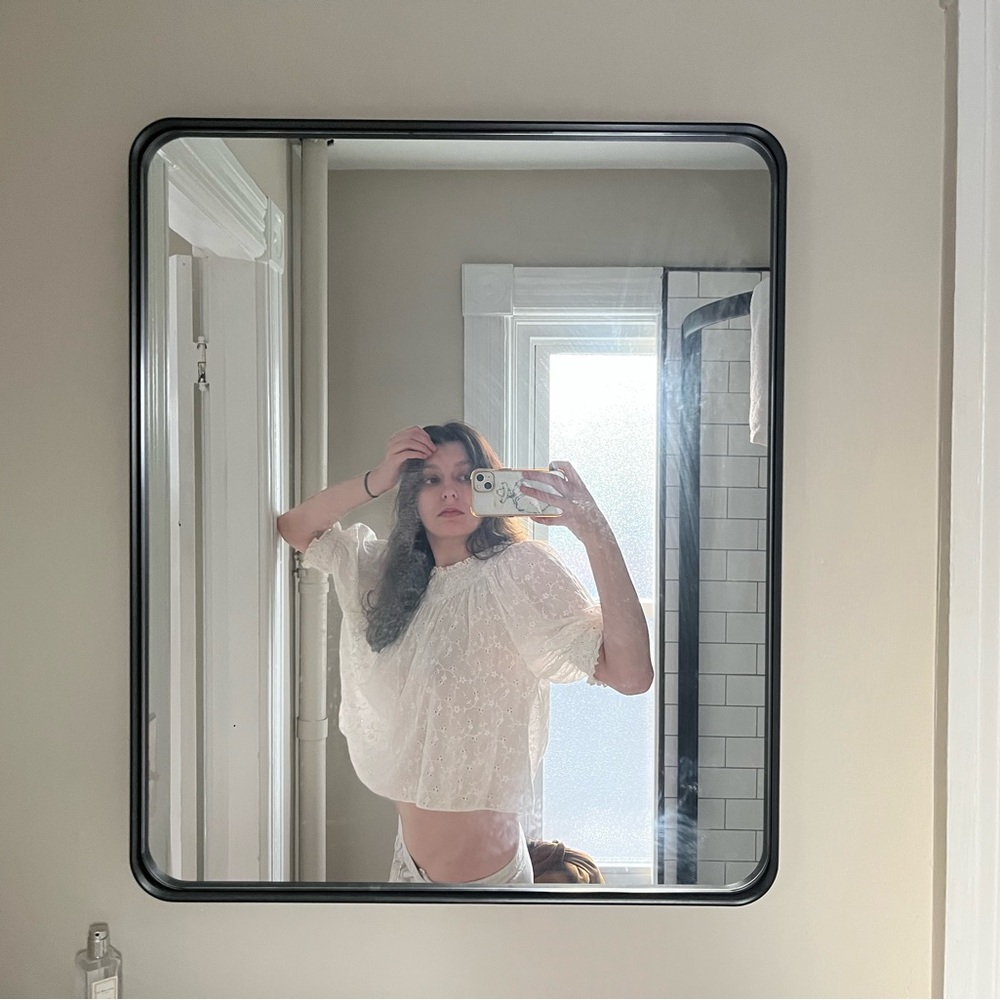 Doen White Lace Puff Sleeve Top
